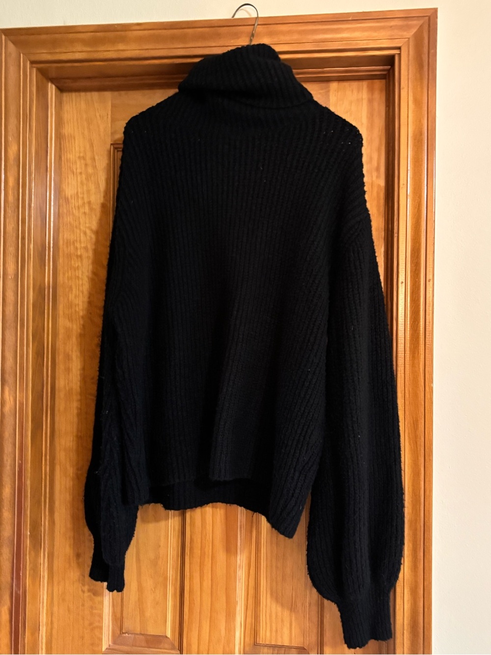 Original USA Black Turtleneck Ribbed Sweater - Women's Cozy Knit